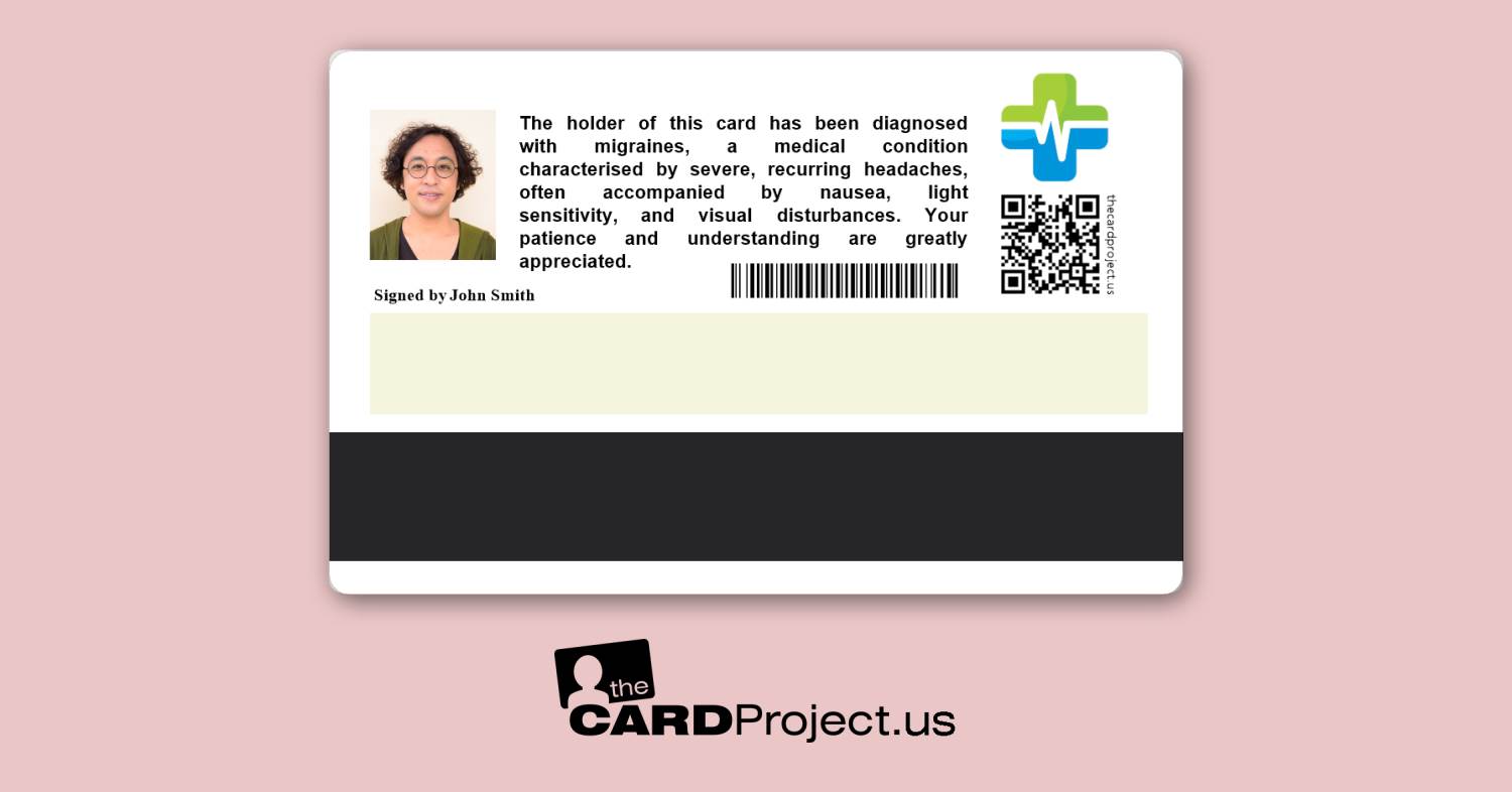 Migraine Premium Medical Card (REAR)